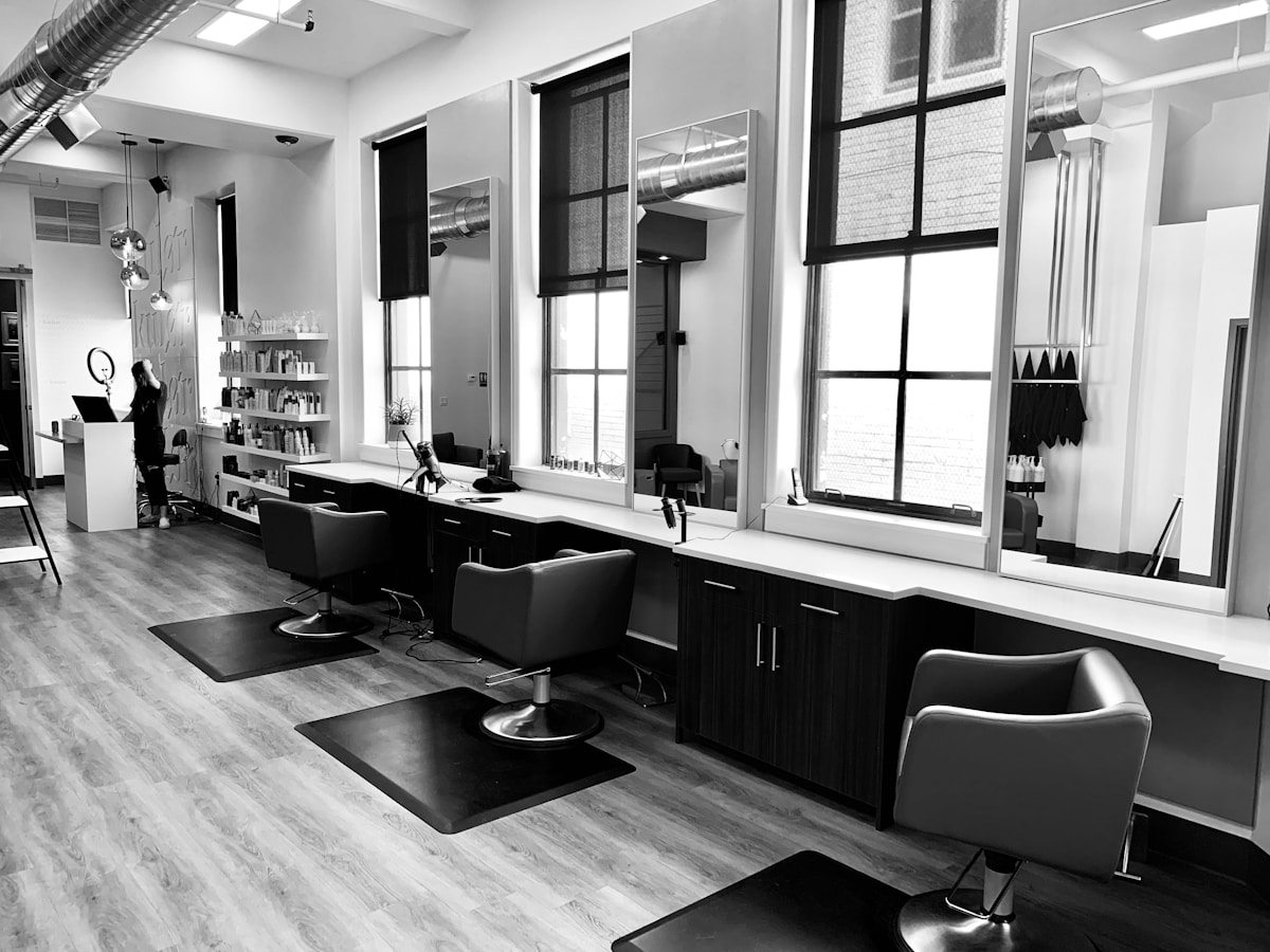 Bright, welcoming salon interior at Belaisy Hair